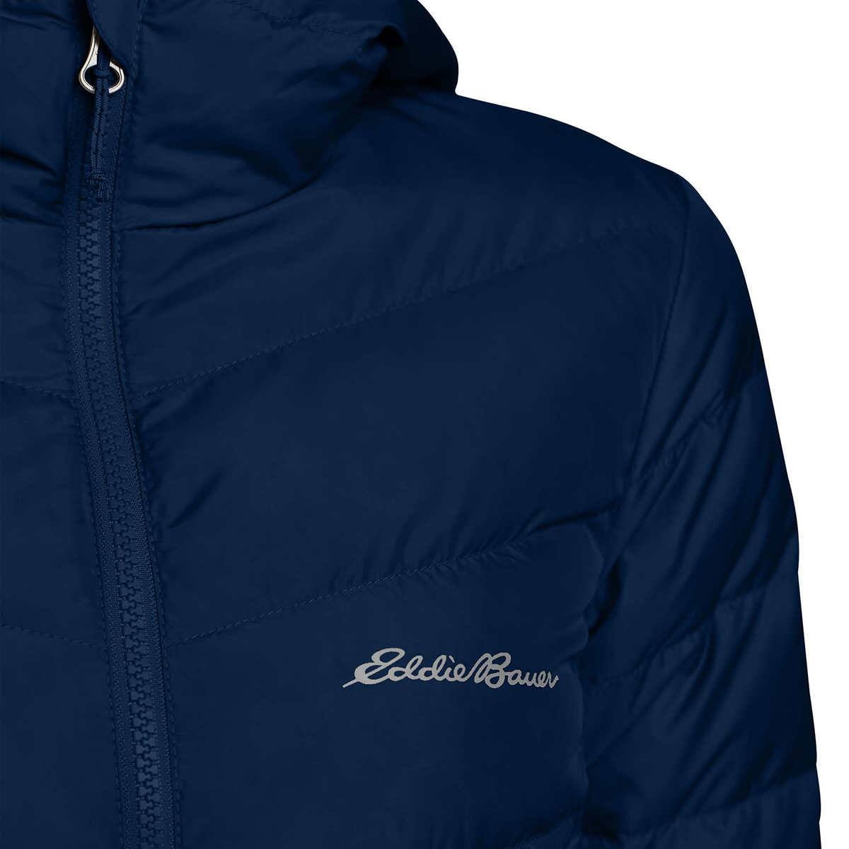 Eddie Bauer Women's Hooded Chevron Down Parka (Blue, Large Eddie Bauer Women's Hooded Chevron Down Parka (Blue, Large