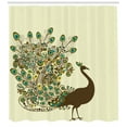 thumbnail image 3 of Ambesonne Peacock Shower Curtain, Peacock Bird Profile, 69"Wx70"L, Multicolor, 3 of 3