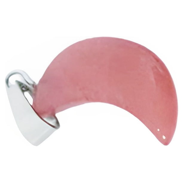 Jumpingount Colgantes de piedra en forma de luna de colores, miniamuleto de piedras preciosas, pendientes exquisitos, accesorios de gotas para los Accesorio para el cabello Rosa roja