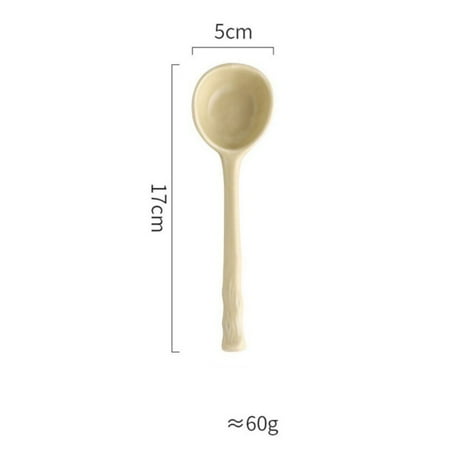 

Cartoon Cute Ceramic Spoon Long Handle Cartoon Cute Dessert Ice Cream Soup Spoon Home Restaurant Tableware Kitchen Dinnerware