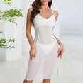 thumbnail image 5 of HBGVBA Nightgown for Women,Sleeveless Sleep Dress,Solid Sheer Mesh Soft Lingerie Nightwear, 5 of 5
