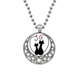 thumbnail image 1 of Amantes de los gatos sihouette animal Valentine Collares Colgante Retro Moon Stars Jewelry Unbranded M, 1 of 3