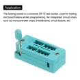 thumbnail image 4 of Uxcell Universal IC Test ZIF Socket 14 Pin 2.54mm Pitch for Microcontroller, Chip, Breadboard, Program IC's, 2 Pack, 4 of 7