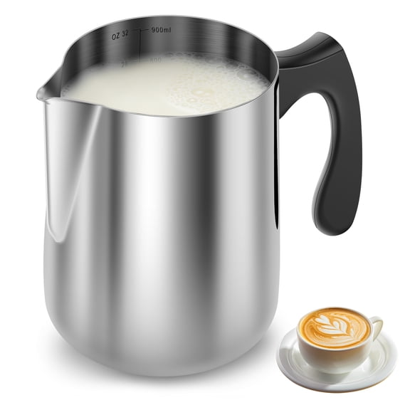 Stainless Steel Wax Melting Pouring Pitcher 32oz, Candle Making Pouring Pot with Scale, Wax Melting Pot for DIY Latte Art