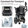 thumbnail image 3 of ZipGoin Foldable Electric Wheelchair for Adults Seniors 45lbs, 12 Mile Range Lightweight Portable, 500W Dual Motors & 10AH Removable Battery, 3 of 8
