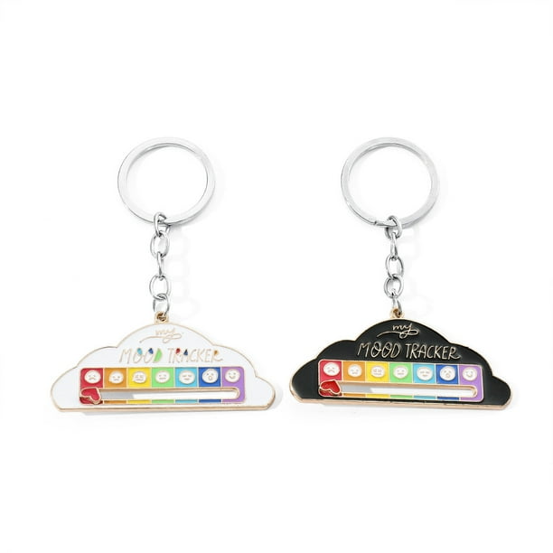 Llavero Cloud Mood Tracker de aleación de zinc ajustable