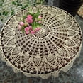 thumbnail image 1 of Nappe en Coton Nappe en Dentelle Couverture de table Ronde en Dentelle, 1 of 6