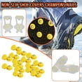thumbnail image 5 of 20 Pieces Ice Cleats Replacement Studs Non-Slip Over Shoe/Boot Rubber Spikes Alternative Ice Cleat Replacement Spikes Yellow Steel Studs Crampons for Ice Grips Replacement, 5 of 6