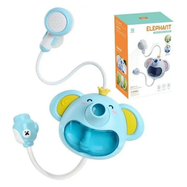 Matsuzay Juguete de ducha de ducha, tanque de agua de burbujas ajustable para la hora del baño, ducha de elefante eléctrica divertida Juegos de accesorios de baño