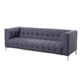 thumbnail image 2 of Chic Home Gotti Linen Modern Contemporary Biscuit Tufted Silver tone Metal Y-leg Sofa, Grey, 2 of 2