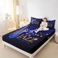 thumbnail image 4 of Feelyou Vintage Jazz Queen Sheet Sets, Music Festival Flat Sheet, Musical Note Queen Fitted Sheet, Microfiber Room Decoration, 4-Piece, 4 of 7