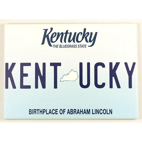 Kentucky License Plate Fridge Collector's Souvenir Magnet 2.5" X 3.5"