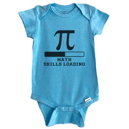 

Math Skills Loading Funny Mathlete Humor Baby Bodysuit (Blue) 3-6 Months