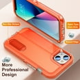 thumbnail image 6 of iPhone 13 Mini Case - TECH CIRCLE [3-in-1] Protective Kickstand Rugged Hard Cover Case for Apple iPhone 13 Mini (5.4 Inch) 2021 Release, Orange+Clear, 6 of 7