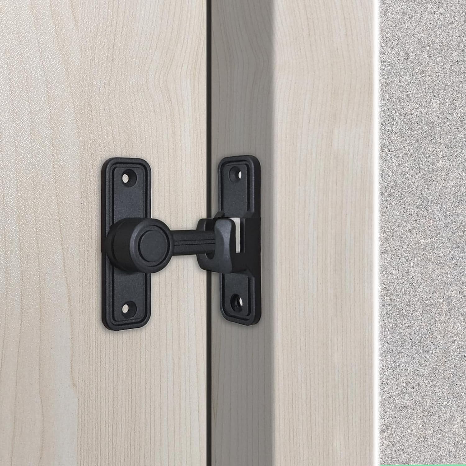 ABCISI 90 & 180 Degree Barn Door Lock, Zinc Alloy Heavy Duty Sliding Door Latch Pocket Door Lock, Home Safety Gate Locks Fit for Garage, Garden, Bathroom, Cabinet