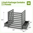 thumbnail image 6 of AVAWING No-Dig AC Unit Privacy Fence 3 Panels with Planter Box, 33" W x 39" H, Durable Outdoor Wood Screen to Hide AC & Trash with Floral Bed Gray, 6 of 8