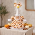 thumbnail image 6 of Aurorax Thanksgiving Goose Clothes for Cement Goose Porch Goose 23"/17",Porch Goose Outfit 19 inch,Lady Skirt and Bow Holiday Pumpkin Printed Porch Goose Costume for Garden Harvest Decor for Home, 6 of 7
