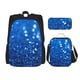 thumbnail image 1 of Balery A Blue Glitter Mochila escolar 3 en 1 para niños: mochila resistente con lonchera térmica y estuche para lápices. Mochila escolar para niños y niñas., 1 of 7