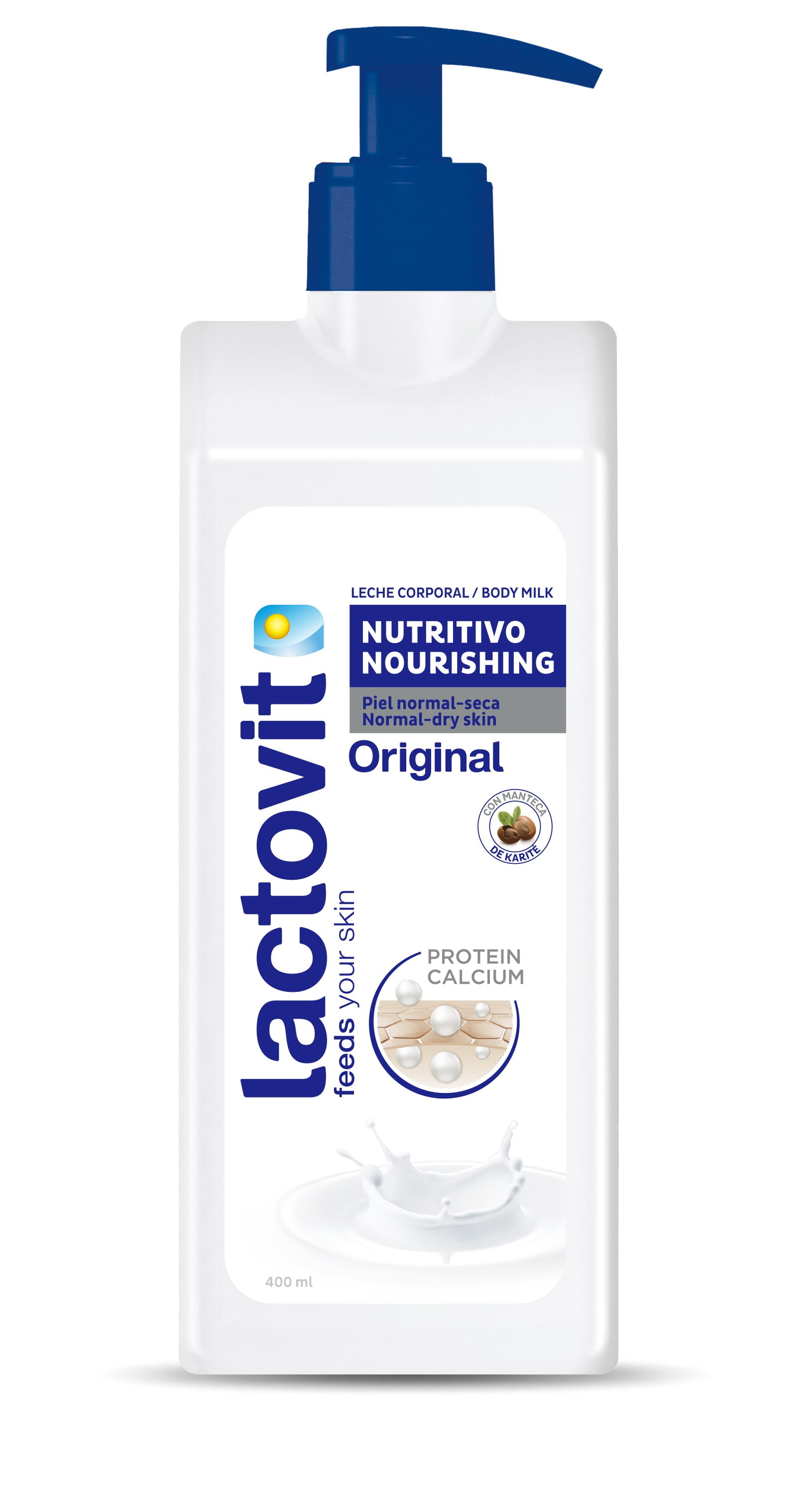 (3 pack) Lactovit Original Nourishing Pump Cream 13.05 fl oz., Normal to Dry Skin, 48hr Moisture