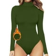thumbnail image 2 of Mode Femme Col Roulé Simulé Manches Longues Haut en Peluche Combinaison, 2 of 5