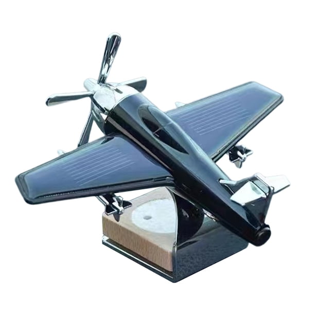 Ambientador solar para coche con forma de helicóptero, aromaterapia, rotación automática y silenciosa. Negro