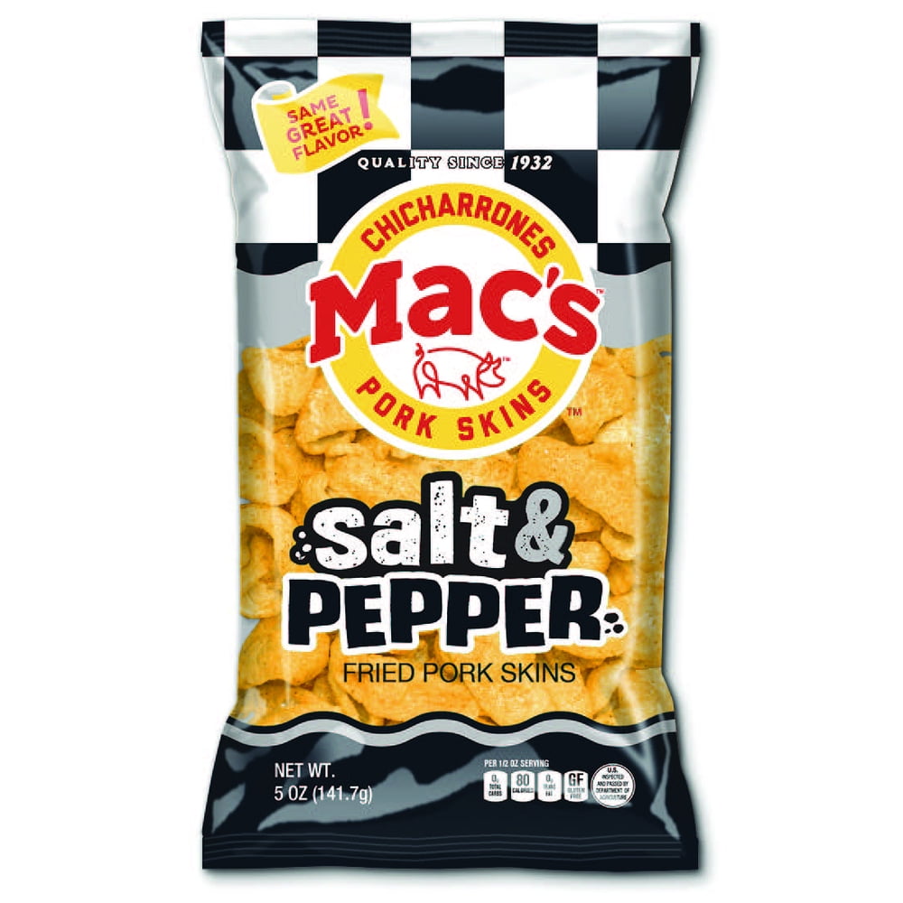 Mac's Salt and Pepper Pork Skins Snack, 5 oz.