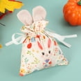 thumbnail image 5 of 4PC Bunny Easter Decoration Gift Bags Easter Party Favor Reusable Burlap Goodie Rabbit Drawstring Treat Bag for Some Bunny is One Easter Kids Baby Shower Garden Tea Party Supplies, 5 of 6