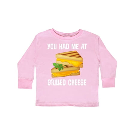 

Inktastic You Had Me At Grilled Cheese Sandwich Gift Toddler Boy or Toddler Girl Long Sleeve T-Shirt