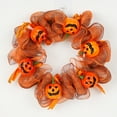 thumbnail image 2 of sruoe Halloween Decorations, Indoor Outdoor Halloween Decor, Artificial Wreaths, Halloween Decorations for Outside, Halloween Wreaths for Front Door, Hanging Pumpkin Mesh Garland, 2 of 6