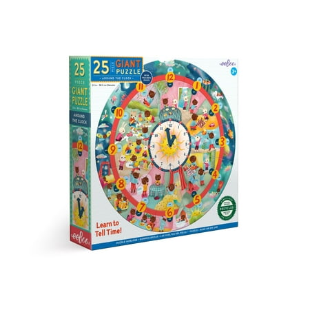 Eeboo Around the Clock 25 Piece Puzzle