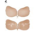 thumbnail image 3 of PULLIMORE 1 Pair Women Adhesive Invisible Strapless Bra Reusable Push-up Silicone Sticky Bra (Cup B, Skin), 3 of 10