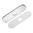 thumbnail image 4 of 10 Inch Escutcheon Hole Covers Stainless Steel Runway Shape Deck Plate, Brushed Silver, 4 of 5