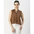thumbnail image 3 of Moomaya Sleeveless Tie Up Neck Cotton Top - Women's Trendy Tie Up Neck Top, 3 of 8