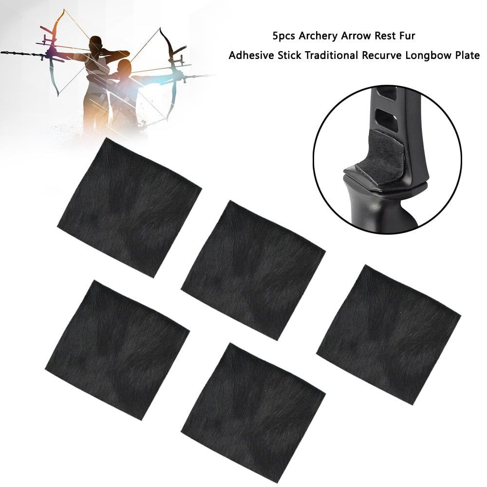 5pcs Traditional Arrow Rest Cow Skin Leather Adhesive Archery RecurveBow Longbow 