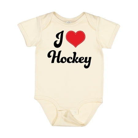 

Inktastic I Love Hockey Gift Baby Girl Bodysuit