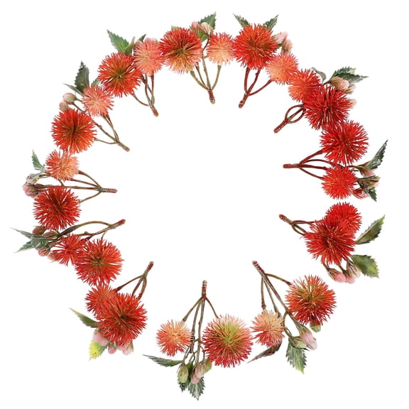 ETEREAUTY 12Pcs Simulation Plant Flower Orange Faux Plastic Flower for Table Centerpiece