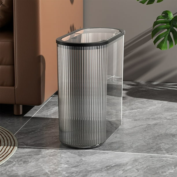 Cubo de basura con tapa para el hogar, cocina, baño, sala de estar, inodoro, cubo de basura de 10 l.