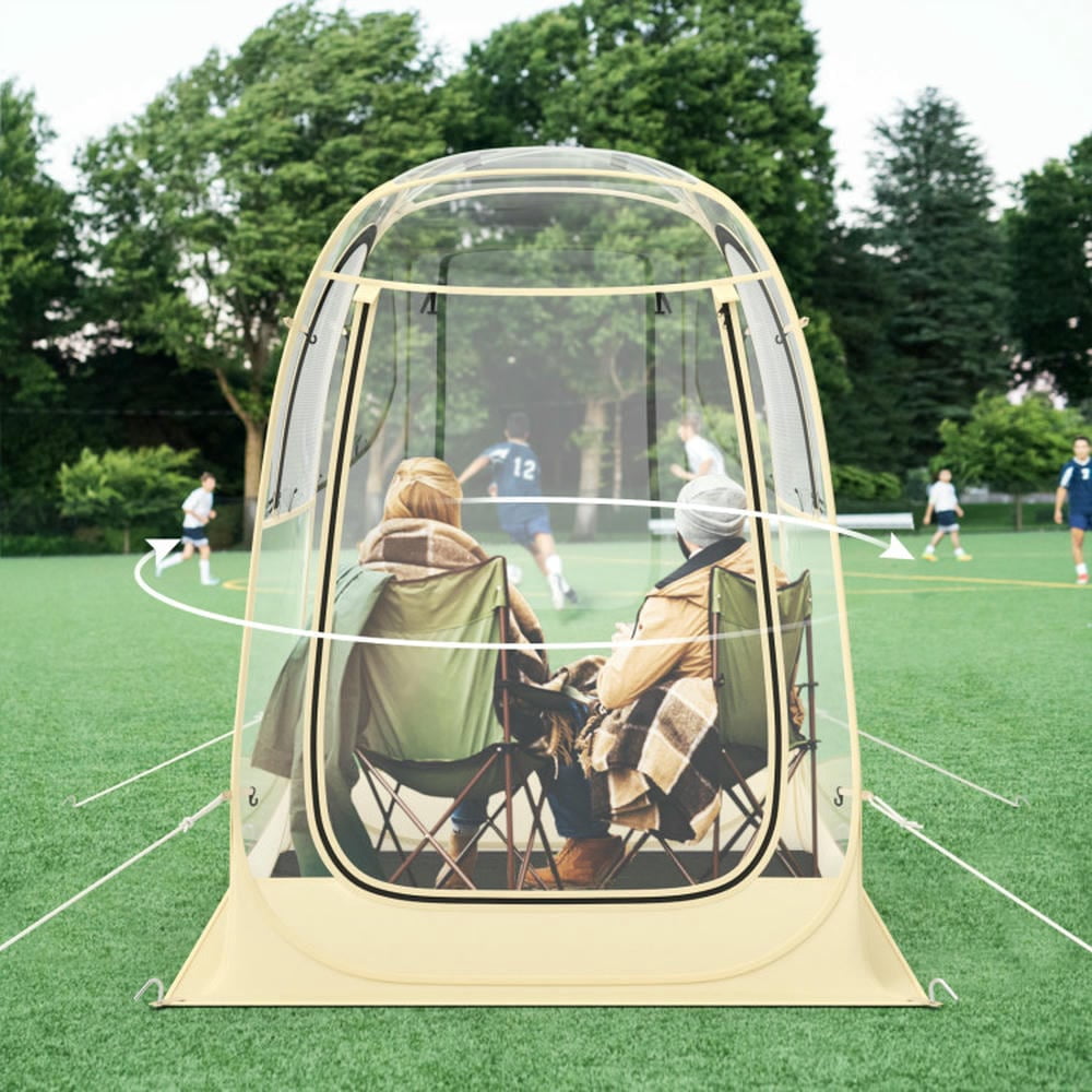Barara King Outdoor Tent,Portable Camping Shelters,Instant Pop up Sports Tent with Carrying Bag and Floor Mat for 1-2/5-6 People-S