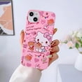 thumbnail image 1 of For iPhone 6 S 7 8 X Xs Max XR 11 12Mini 13 14 Pro SE Max Case Sanrio Hello Kitty Cat TPU Soft Phone Case With Holder Strap Rope wy LXY, 1 of 6