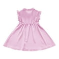 thumbnail image 6 of Gamivast Girls Dress Casual Ruffle Sleeveless A Line Summer Dresses Button Down Solid Midi Dress Vacation Casual Beach Dress Pink Vestidos De Verano Para Niña, 6 of 7