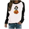 thumbnail image 2 of HOOJT Womens Halloween Sweatshirts Oversized Loose Long Sleeve Shirts Fall Round-Neck Blouses Cute Funny Printed Sweaters Crewneck Pullover Top Halloween Costumes, 2 of 7