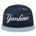 thumbnail image 2 of Men's New Era Navy/Gray New York Yankees Satin 59FIFTY Fitted Hat, 2 of 6