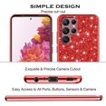 thumbnail image 6 of Compatible with Samsung Galaxy S23 Ultra Case, Glitter Sparkly Samsung S23 Ultra Phone Case with Slim Silicone Shockproof Protective Bumper Cover for Cute Girls Women (Red), 6 of 14