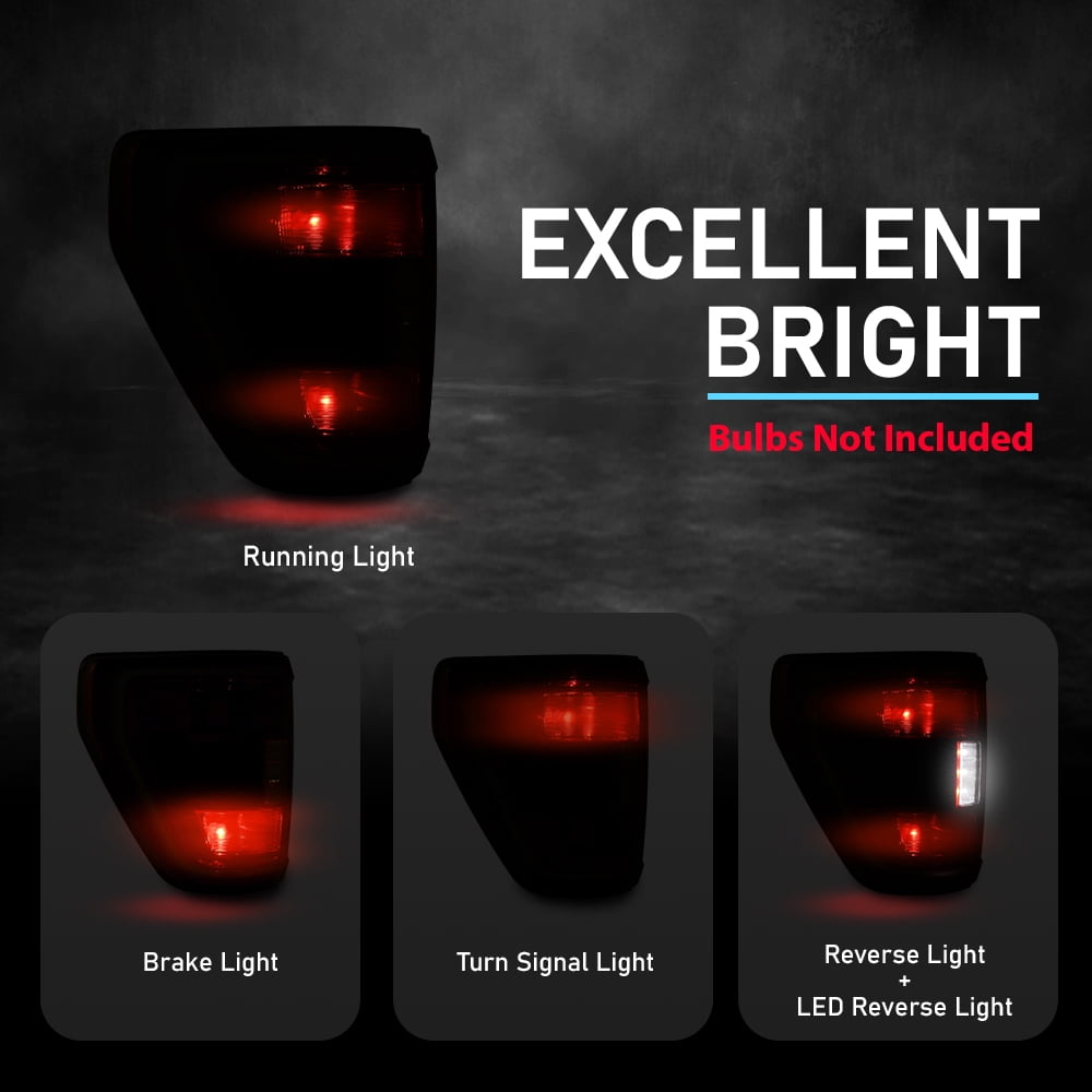 Left Driver Tail Light Lamp W/Blind Spot Fit For 2021-2023 Ford F150 F-150 XLT