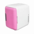 thumbnail image 1 of 4L 12V/220V Electric Portable Mini Fridge Refrigerator Cooler Freezer Car Home,1 * car refrigerator 1 * car power cord,pink, 1 of 5