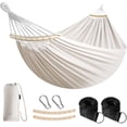thumbnail image 1 of 1 Set Cotton Fabric Hammock Spreader Bar System 450 Lbs Capacity Portable Outdoor Bed, 1 of 7