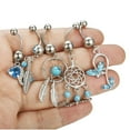 thumbnail image 6 of Designice 14G Belly Button Ring,Dangle Navel Rings,Belly Button Piercing,Blue,5Pcs, 6 of 7