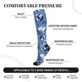 thumbnail image 3 of Lsque Colorful Sailing Ship Pattern Sport Compression Socks for Men & Women 15-20 mmHg Knee High Nurse Pregnant Running Medical and Travel Athletic, 3 of 6