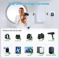 thumbnail image 2 of Voltage Converter US to Europe for Hair Dryer with Fast Charging 2 USB A 2 USB C, 220V to 110V Power Converter Adapter Combo International Adapter European Travel Converter C A I G (Black), 2 of 4
