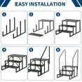 thumbnail image 4 of GloryStar Stable Heavy Duty RV Steps, Universal Stair Ladder with Handrail for Travel Trailers, Pools, and Trampolines, 4 of 7
